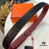 6932005e3a89a121ed550025 Hermès Men's Belt - Wine Red Fine-Grain Full-Grain Calfskin, 3.8cm Width, Steel Hardware, Authenticity Verified via NXP Chip