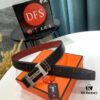 6932005e3a89a121ed55002a Hermès Men's Belt - Wine Red Fine-Grain Full-Grain Calfskin, 3.8cm Width, Steel Hardware, Authenticity Verified via NXP Chip