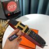 6932005f3a89a121ed55002b Shop Owner Recommended 🎺🎺 Hermes (Men's) Belt, Genuine Imported Embossed Horse Head Full-Grain Leather Belt, Wine Red with Fine Texture, Adjustable Length, Stainless Steel Hardware with Internal Lettering, 3.8cm Width