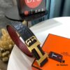 6932005f3a89a121ed55002e Shop Owner Recommended 🎺🎺 Hermes (Men's) Belt, Genuine Imported Embossed Horse Head Full-Grain Leather Belt, Wine Red with Fine Texture, Adjustable Length, Stainless Steel Hardware with Internal Lettering, 3.8cm Width