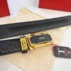 693200613a89a121ed550034 Salvatore Ferragamo Men's Automatic Belt, Top-Quality Genuine Leather with '8' Pattern, 3.5cm Width, Stainless Steel Hardware