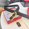 693200623a89a121ed550037 Salvatore Ferragamo Men's Automatic Belt, Top-Quality Genuine Leather with '8' Pattern, 3.5cm Width, Stainless Steel Hardware
