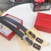 693200623a89a121ed550038 Salvatore Ferragamo Men's Automatic Belt, Top-Quality Genuine Leather with '8' Pattern, 3.5cm Width, Stainless Steel Hardware