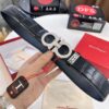 693200633a89a121ed550040 Top-tier Salvatore Ferragamo Men's Crocodile Pattern Genuine Leather Belt, Original 8-Shaped Hardware, German Manufactured, Hong Kong Duty-Free Gift Box