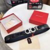 693200633a89a121ed550041 Top-tier Salvatore Ferragamo Men's Crocodile Pattern Genuine Leather Belt, Original 8-Shaped Hardware, German Manufactured, Hong Kong Duty-Free Gift Box