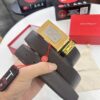 693200643a89a121ed550050 Shop Owner Recommended Trumpet Trumpet Salvatore Ferragamo Men's Belt, Genuine Imported Full-Grain Calfskin with Pebbled Texture, Reversible Design, Customizable Length, New Simple Color Stainless Steel Hardware, 3.5cm Width, Ideal Gift Choice