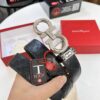 693200663a89a121ed55006d Salvatore Ferragamo Men's Belt, Genuine Crocodile Grain Top Layer Cowhide, Reversible Double-Sided Design, 3.5cm Width, New '8' Shaped Stainless Steel Hardware, Official Website Verified, Ideal for Gifting
