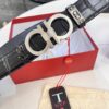 693200673a89a121ed550074 Top-tier Salvatore Ferragamo Belt, Authentic Hong Kong Duty-Free T Gift Box, 8-Shape Genuine Hardware, Full-Grain Crocodile-Texture Calfskin Leather, German-Made Craftsmanship
