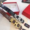 693200673a89a121ed550079 Top-tier Salvatore Ferragamo Belt, Authentic Hong Kong Duty-Free T Gift Box, 8-Shape Genuine Hardware, Full-Grain Crocodile-Texture Calfskin Leather, German-Made Craftsmanship