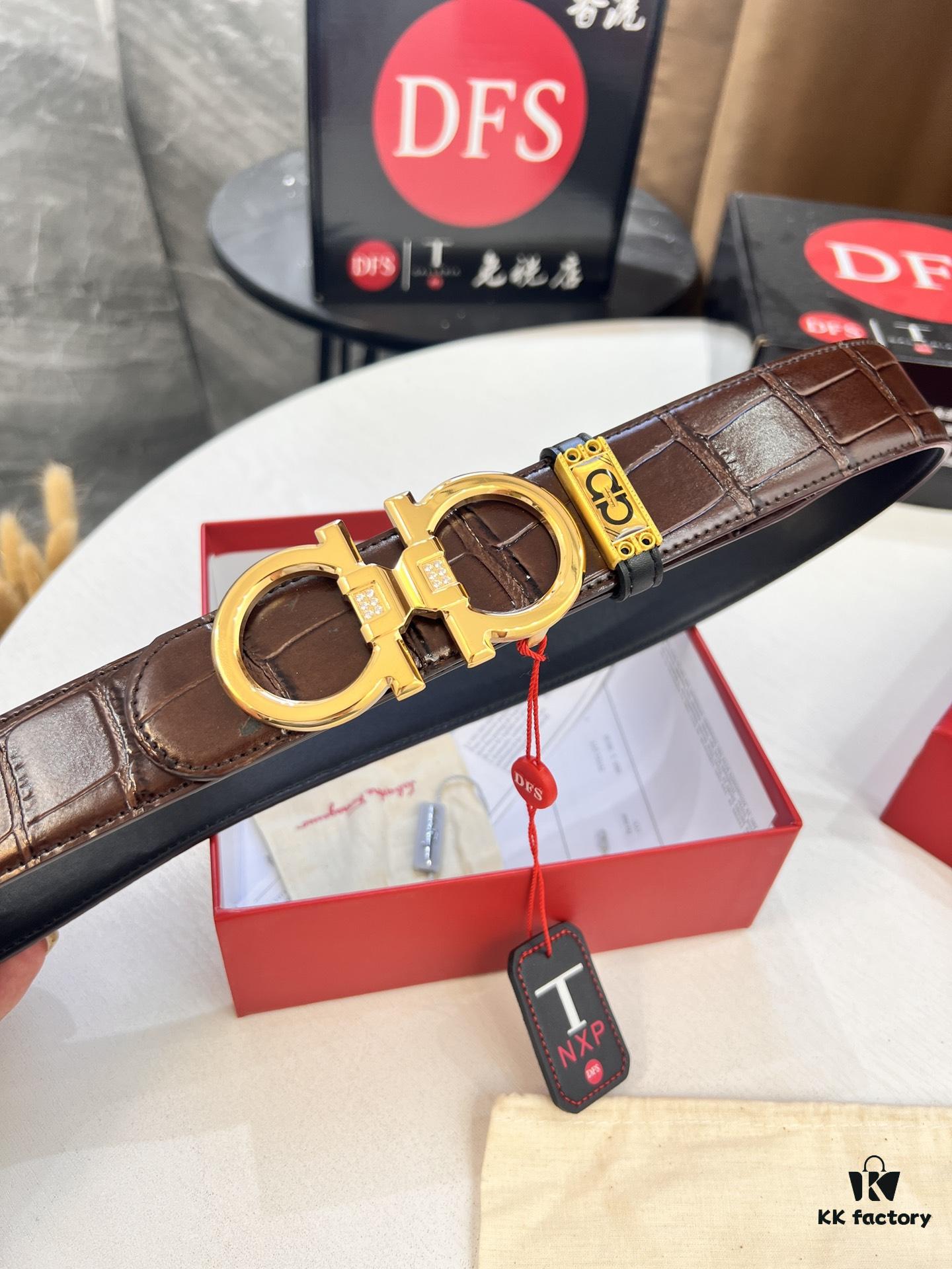 693200673a89a121ed55007b Top-tier Belt, Hong Kong Duty-Free T Gift Box, Anti-Counterfeit QR Code Authentication, Hong Kong SAR Address, New 8-Shaped Authentic Hardware, Precision Polished, Original Mold Logo with Steel Stamp, New Hot Product: Ferragamo