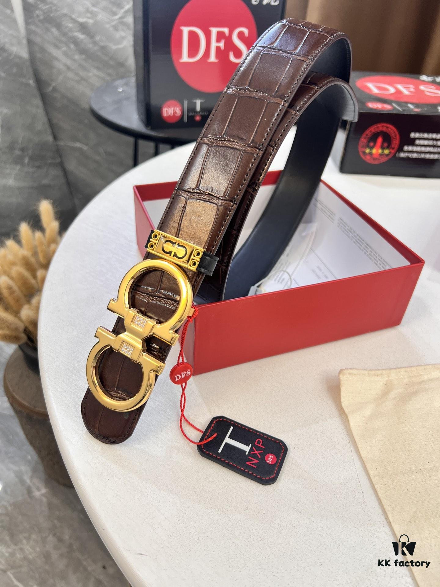 693200673a89a121ed55007d Top-tier Belt, Hong Kong Duty-Free T Gift Box, Anti-Counterfeit QR Code Authentication, Hong Kong SAR Address, New 8-Shaped Authentic Hardware, Precision Polished, Original Mold Logo with Steel Stamp, New Hot Product: Ferragamo