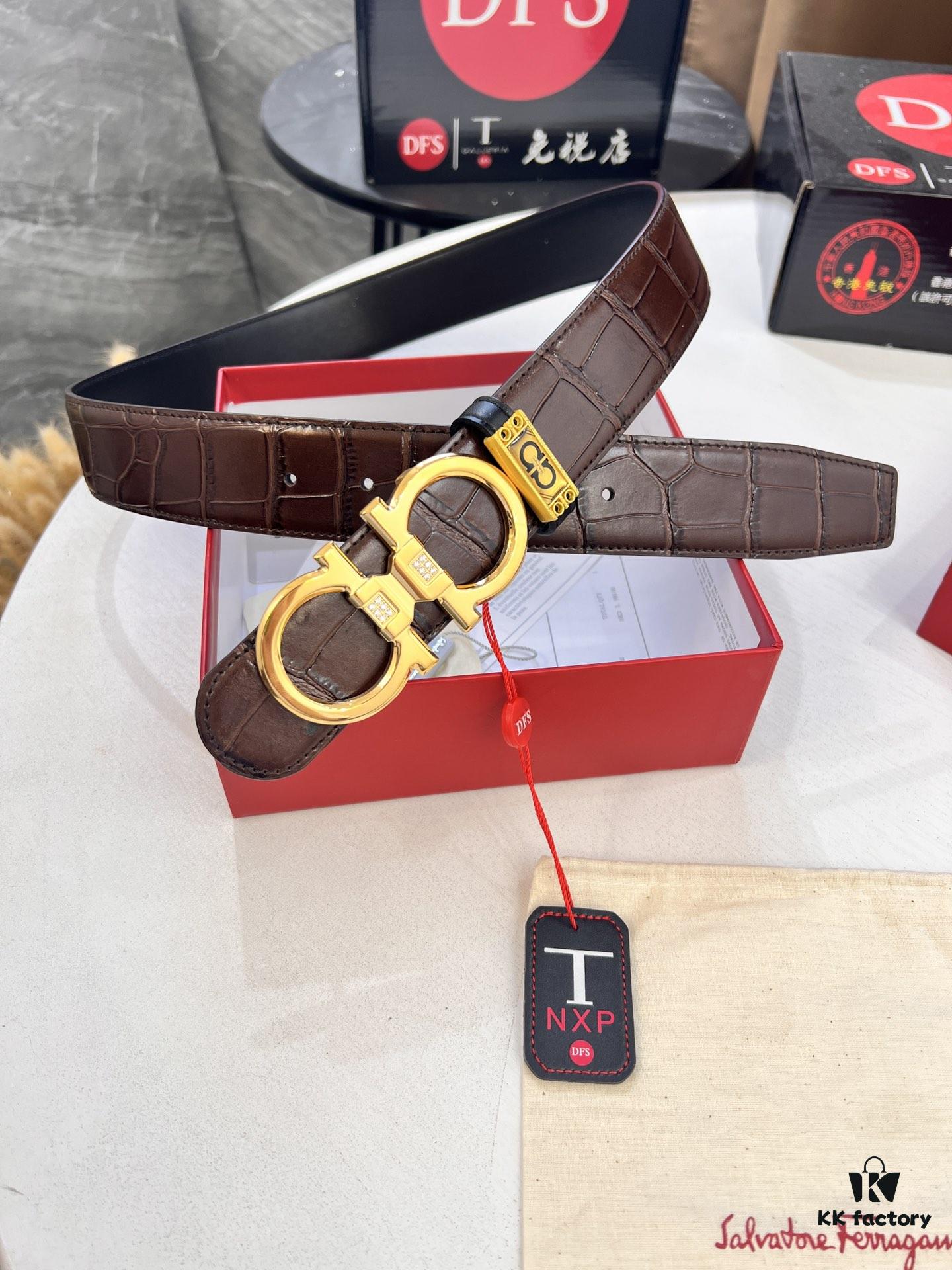 693200683a89a121ed55007e Top-tier Belt, Hong Kong Duty-Free T Gift Box, Anti-Counterfeit QR Code Authentication, Hong Kong SAR Address, New 8-Shaped Authentic Hardware, Precision Polished, Original Mold Logo with Steel Stamp, New Hot Product: Ferragamo