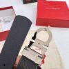 6932006b3a89a121ed5500a7 Ferragamo Men's Belt, Genuine First-Layer Calfskin with Double-Sided Wear, 3.5cm Width, Stainless Steel Buckle, Adjustable Length