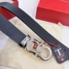 6932006b3a89a121ed5500a8 Ferragamo Men's Belt, Genuine First-Layer Calfskin with Double-Sided Wear, 3.5cm Width, Stainless Steel Buckle, Adjustable Length