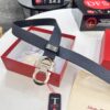 6932006b3a89a121ed5500aa Ferragamo Men's Belt, Genuine First-Layer Calfskin with Double-Sided Wear, 3.5cm Width, Stainless Steel Buckle, Adjustable Length