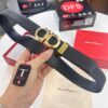 6932006b3a89a121ed5500ac Salvatore Ferragamo Men's Belt, Top Grain Calfskin with Double-Sided Wear, 3.5cm Width, Stainless Steel Buckle, Adjustable Length