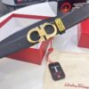 6932006b3a89a121ed5500ad Salvatore Ferragamo Men's Belt, Top Grain Calfskin with Double-Sided Wear, 3.5cm Width, Stainless Steel Buckle, Adjustable Length