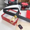 6932006c3a89a121ed5500b2 Salvatore Ferragamo Men's Belt, Top Grain Calfskin with Double-Sided Wear, 3.5cm Width, Stainless Steel Buckle, Adjustable Length