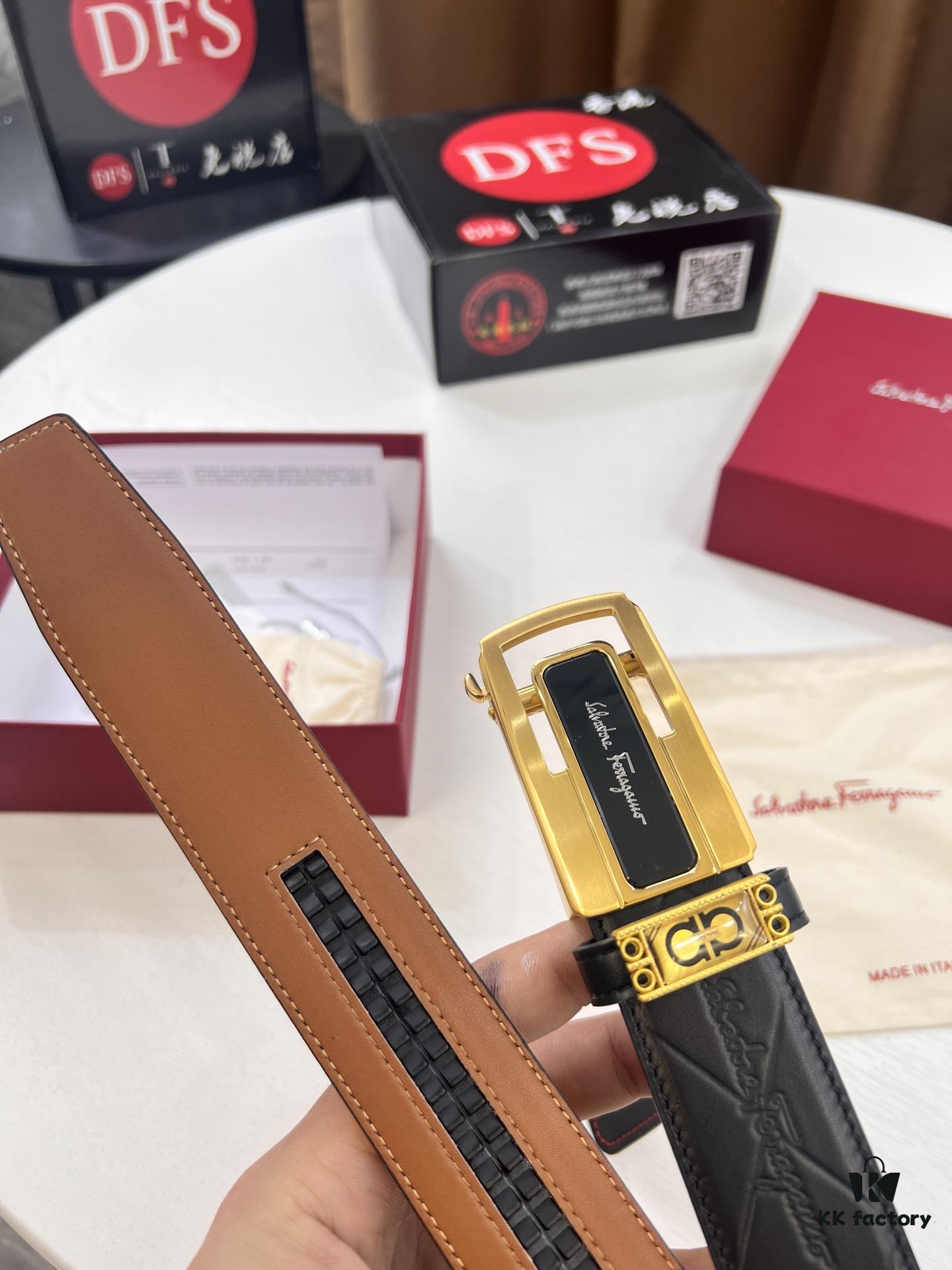 6932006d3a89a121ed5500c4 Arrival 🩳🩳🩳 Trumpet 🎺🎺 Genuine Photo, Ferragamo Automatic Series Men's Belt, ZP Mold Made, 8-Shaped Beveled Pattern with Stainless Steel Hardware, Business Belt, Imported Top Layer Calfskin with Ferragamo '8' Pattern, Automatic Tooth Adjustment, 3.5 cm Width