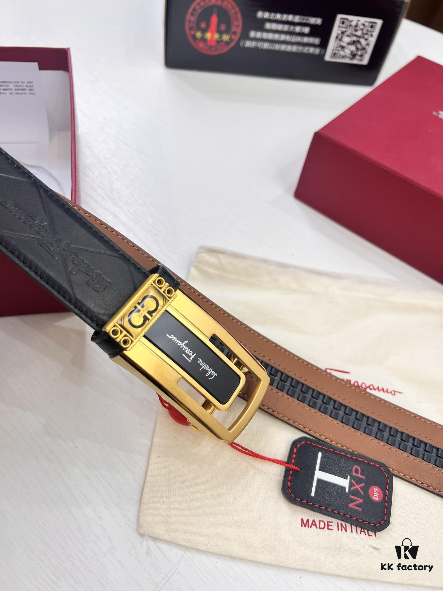 6932006d3a89a121ed5500c6 Arrival 🩳🩳🩳 Trumpet 🎺🎺 Genuine Photo, Ferragamo Automatic Series Men's Belt, ZP Mold Made, 8-Shaped Beveled Pattern with Stainless Steel Hardware, Business Belt, Imported Top Layer Calfskin with Ferragamo '8' Pattern, Automatic Tooth Adjustment, 3.5 cm Width