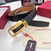 6932006d3a89a121ed5500c8 Arrival 🩳🩳🩳 Trumpet 🎺🎺 Genuine Photo, Ferragamo Automatic Series Men's Belt, ZP Mold Made, 8-Shaped Beveled Pattern with Stainless Steel Hardware, Business Belt, Imported Top Layer Calfskin with Ferragamo '8' Pattern, Automatic Tooth Adjustment, 3.5 cm Width