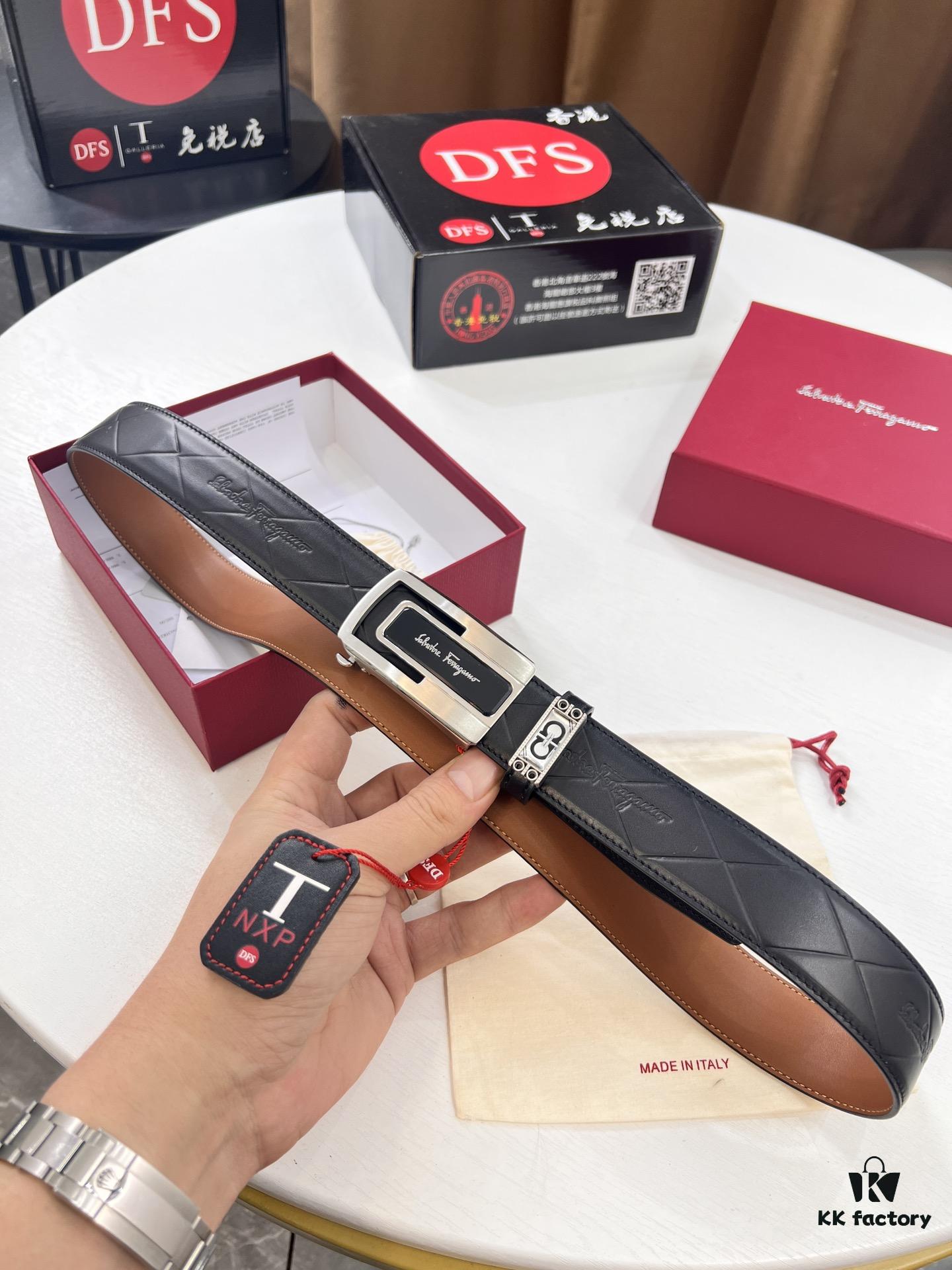 6932006d3a89a121ed5500c9 Arrival! Filagrando Men's Automatic Series Leather Belt with 8-Shaped Beveled Pattern, Top-Quality Full-Grain Cattlehide, Stainless Steel Hardware, 3.5cm Width
