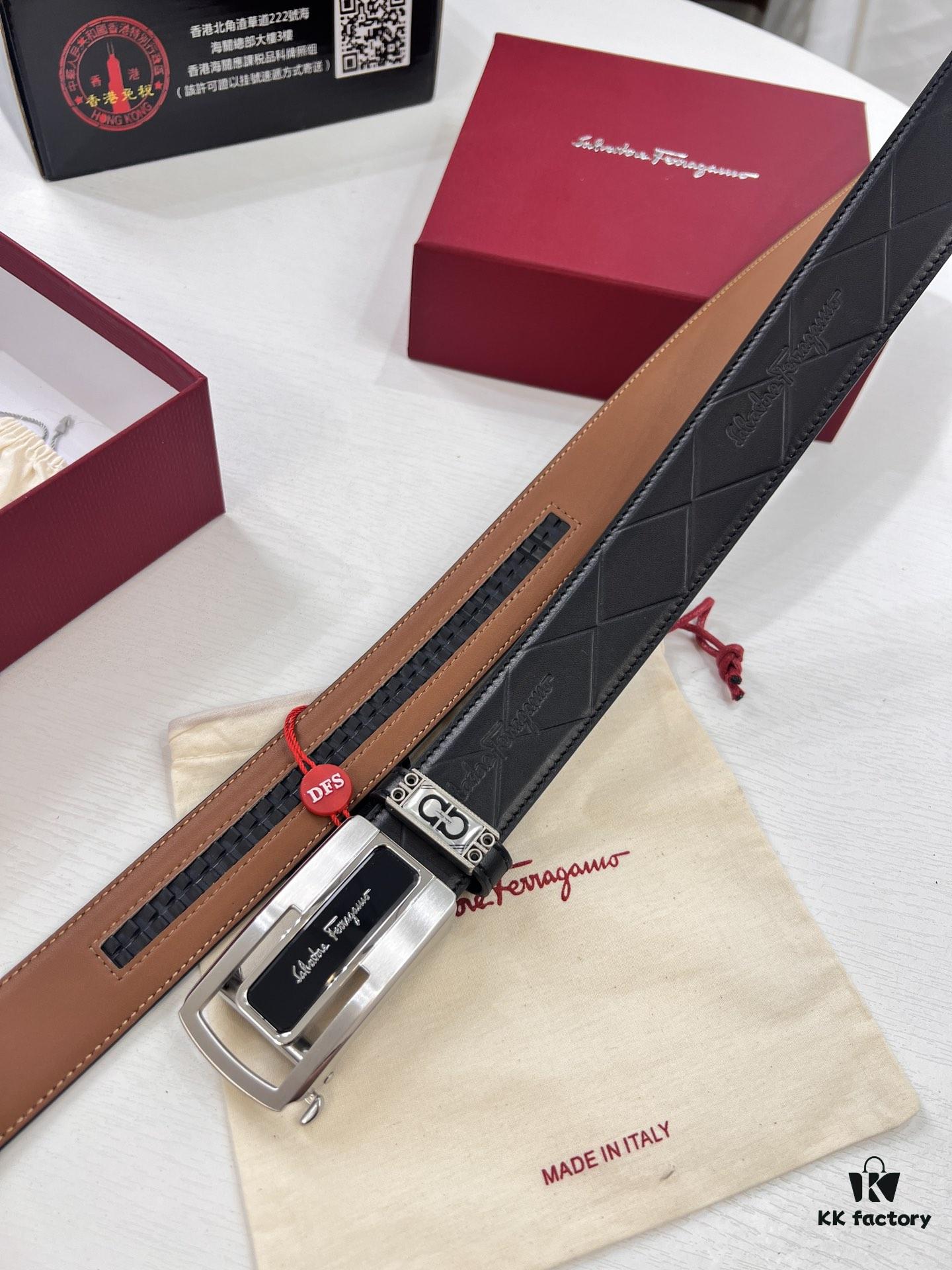 6932006e3a89a121ed5500cb Arrival! Filagrando Men's Automatic Series Leather Belt with 8-Shaped Beveled Pattern, Top-Quality Full-Grain Cattlehide, Stainless Steel Hardware, 3.5cm Width