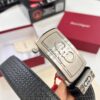 6932006f3a89a121ed5500d9 Salvatore Ferragamo Men's Automatic Belt, 3.5cm Width, Full-Grain Calfskin with Steel Hardware, Diagonal Texture