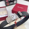 6932006f3a89a121ed5500da Salvatore Ferragamo Men's Automatic Belt, 3.5cm Width, Full-Grain Calfskin with Steel Hardware, Diagonal Texture