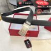 6932006f3a89a121ed5500db Salvatore Ferragamo Men's Automatic Belt, 3.5cm Width, Full-Grain Calfskin with Steel Hardware, Diagonal Texture