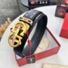 Arrival of Salvatore Ferragamo Men's Automatic Series Leather Belt with ZP Molded 8-Shaped Beveled Pattern and Stainless Steel Hardware