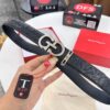 693200703a89a121ed5500e5 Salvatore Ferragamo Men's Automatic Belt, Top-Quality Imported Full-Grain Calfskin with Steel Hardware, 3.5cm Width, Figure-Eight Textured Buckle