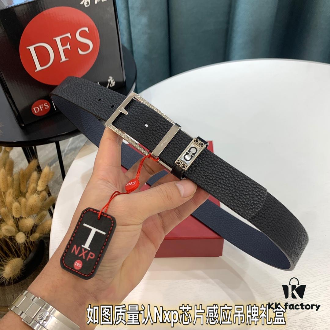 6932007d3a89a121ed5500ec Top-Tier Salvatore Ferragamo Belt, Hong Kong Duty-Free Gift Box, Authenticity Scan Verification, New 8-Shaped Genuine Hardware, 360° Rotatable Logo, Dual-Sided Leather Design