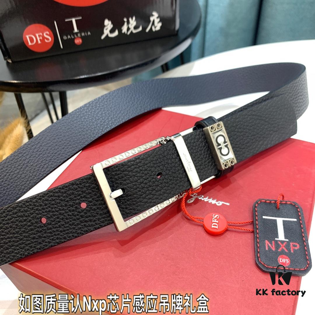 6932007d3a89a121ed5500ed Top-Tier Salvatore Ferragamo Belt, Hong Kong Duty-Free Gift Box, Authenticity Scan Verification, New 8-Shaped Genuine Hardware, 360° Rotatable Logo, Dual-Sided Leather Design