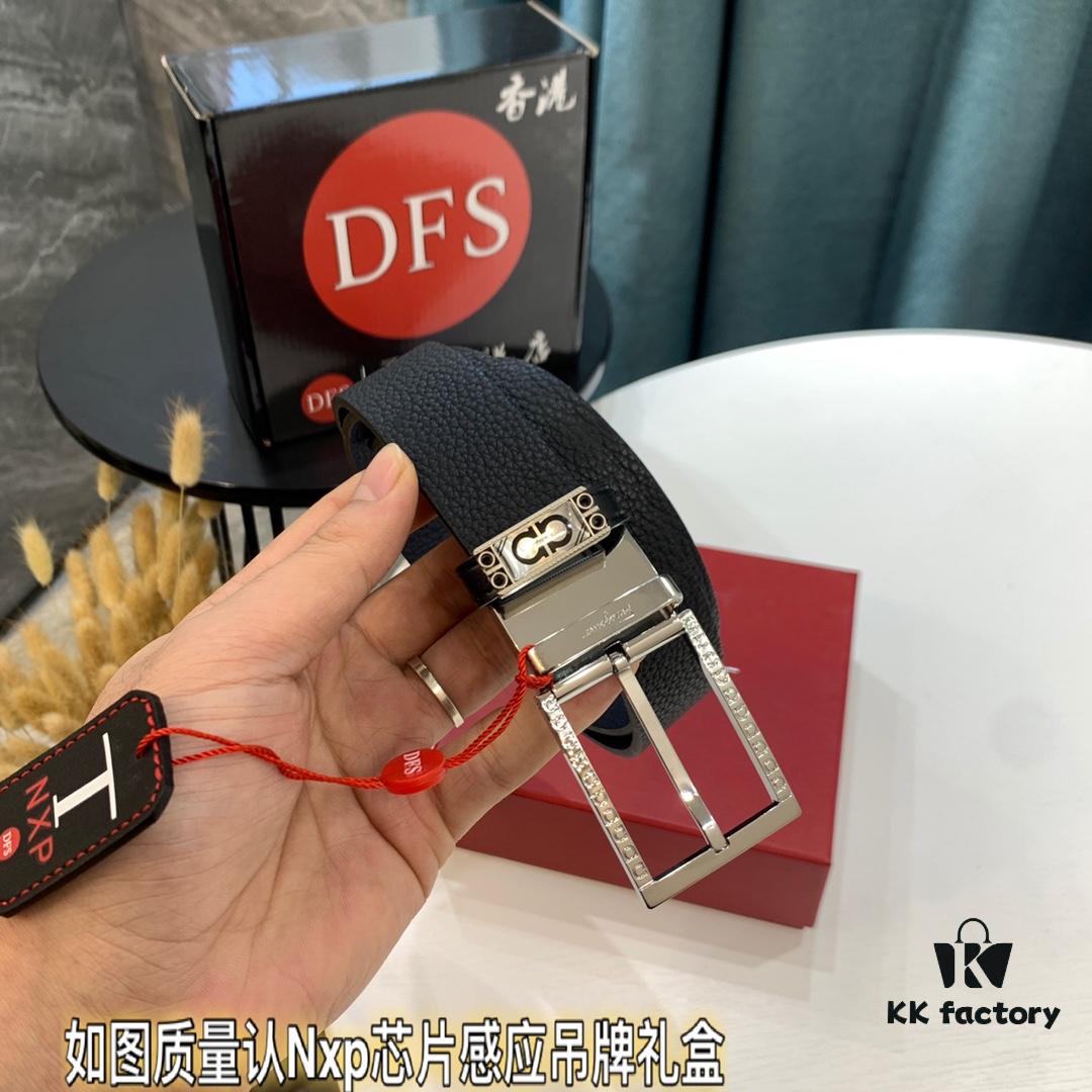 6932007e3a89a121ed5500ef Top-Tier Salvatore Ferragamo Belt, Hong Kong Duty-Free Gift Box, Authenticity Scan Verification, New 8-Shaped Genuine Hardware, 360° Rotatable Logo, Dual-Sided Leather Design