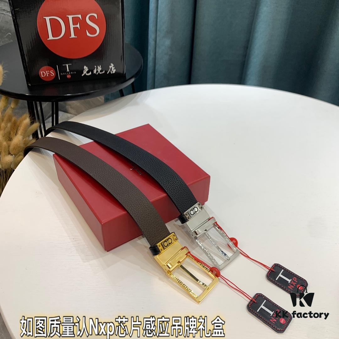 6932007e3a89a121ed5500f1 Top-Tier Salvatore Ferragamo Belt, Hong Kong Duty-Free Gift Box, Authenticity Scan Verification, New 8-Shaped Genuine Hardware, 360° Rotatable Logo, Dual-Sided Leather Design