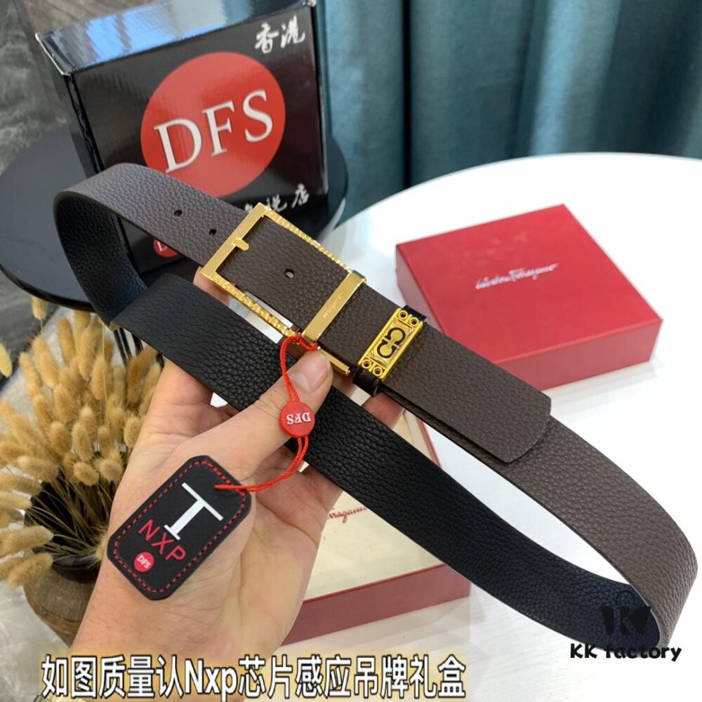 6932007e3a89a121ed5500f2 Top-tier Salvatore Ferragamo Belt, Hong Kong Duty-Free Gift Box, Authenticity QR Code Verified, New 8-Shaped Genuine Hardware, 360° Rotatable Logo, Dual-Sided Use, Imported Top-Grade Calf Leather, Adjustable Length