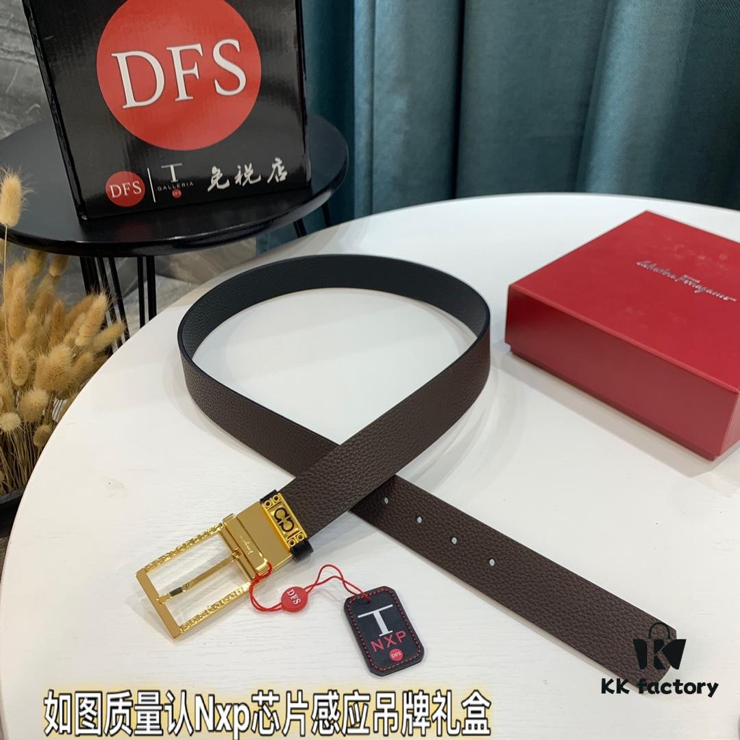 6932007e3a89a121ed5500f7 Top-tier Salvatore Ferragamo Belt, Hong Kong Duty-Free Gift Box, Authenticity QR Code Verified, New 8-Shaped Genuine Hardware, 360° Rotatable Logo, Dual-Sided Use, Imported Top-Grade Calf Leather, Adjustable Length