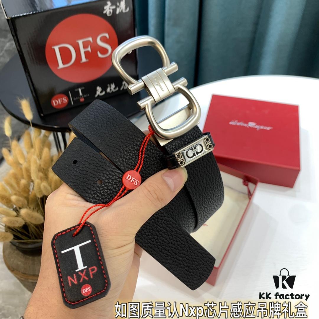 6932008a3a89a121ed5500fb Ferragamo Belt, Genuine Imported Full-Grain Leather, Reversible Double-Sided Design, 3.5cm Width, Customizable Length, Original Logo Embossing, Hong Kong Duty-Free Gift Box