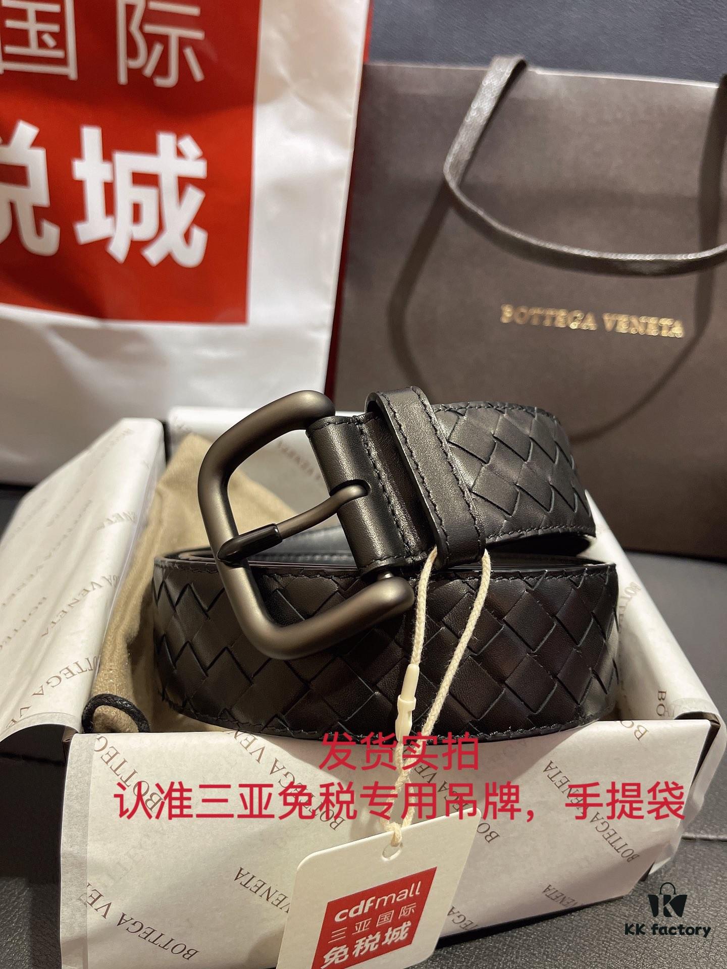 6932008d3a89a121ed550101 Authentic Cabinet Quality 'Synchronized Gift Set' Bottega Veneta BV Buckle Classic Series, Imported Calfskin, Synchronized Pattern Matching, ZP Mold Opening