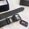 693200a63a89a121ed55013e Prada Men's Belt, Double-Sided Use, Aged Rotating Hardware, 3.5cm Width, Top-Grade Imported Cross-Grain Cowhide Leather