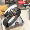 693200a63a89a121ed55013f Prada Men's Belt, Double-Sided Use, Aged Rotating Hardware, 3.5cm Width, Top-Grade Imported Cross-Grain Cowhide Leather