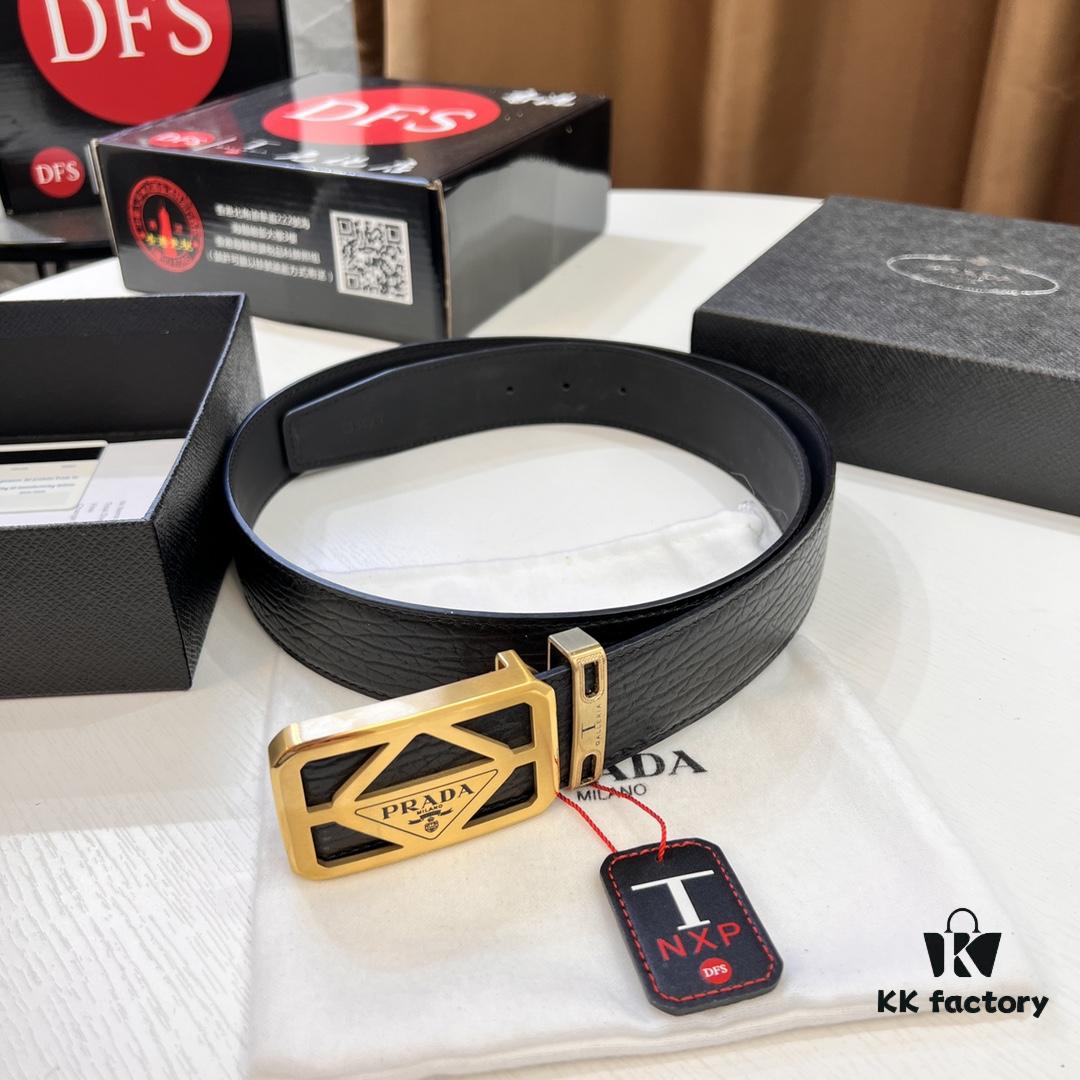 693200a83a89a121ed55015b Prada Hong Kong Duty-Free Gift Box Genuine Leather Belt with Elephant Print from South Africa