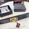 693200a83a89a121ed550160 Prada Hong Kong Duty-Free Gift Box Genuine Leather Belt with Elephant Grain Calfskin and Stainless Steel Hardware