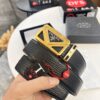 693200a83a89a121ed550161 Prada Hong Kong Duty-Free Gift Box Genuine Leather Belt with Elephant Grain Calfskin and Stainless Steel Hardware