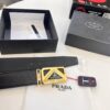 693200a93a89a121ed550162 Prada Hong Kong Duty-Free Gift Box Genuine Leather Belt with Elephant Grain Calfskin and Stainless Steel Hardware