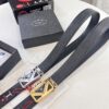 693200a93a89a121ed550165 Prada Hong Kong Duty-Free Gift Box Genuine Leather Belt with Elephant Grain Calfskin and Stainless Steel Hardware