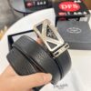 693200a93a89a121ed550168 Prada Hong Kong Duty-Free Gift Box Genuine Leather Belt with Elephant Grain Calfskin and Stainless Steel Hardware