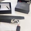 693200a93a89a121ed550169 Prada Hong Kong Duty-Free Gift Box Genuine Leather Belt with Elephant Grain Calfskin and Stainless Steel Hardware