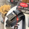 693200aa3a89a121ed550170 Prada Style Hong Kong Tax-Free Gift Box Leather Belt with Square Buckle, Cross-Grain Calfskin Men's Formal Belt